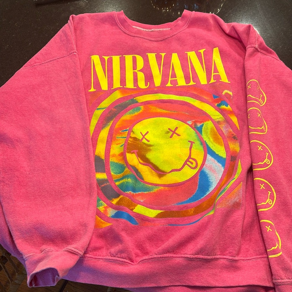 Nirvana Urban Outfitters Sweater Hot Pink